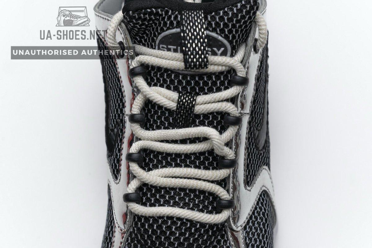 CU1854-001 Stussy x Nike Air Zoom Spiridon Cage 2 Black Silver - Image 9