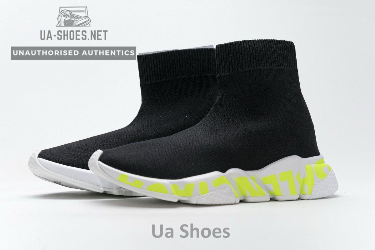 Balenciaga Stretch Mesh High Top Sneaker Black White - Image 6