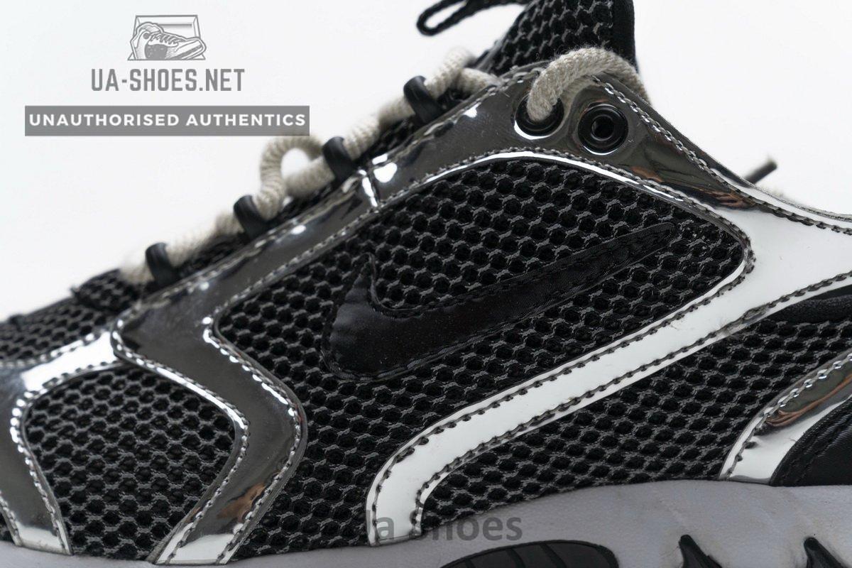 CU1854-001 Stussy x Nike Air Zoom Spiridon Cage 2 Black Silver - Image 8