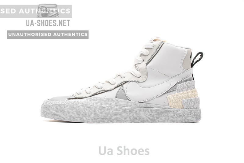BV0072-100 Sacai x Nike Blazer Mid White Grey