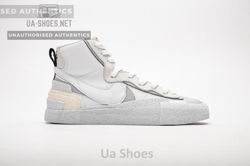 BV0072-100 Sacai x Nike Blazer Mid White Grey - Image 5