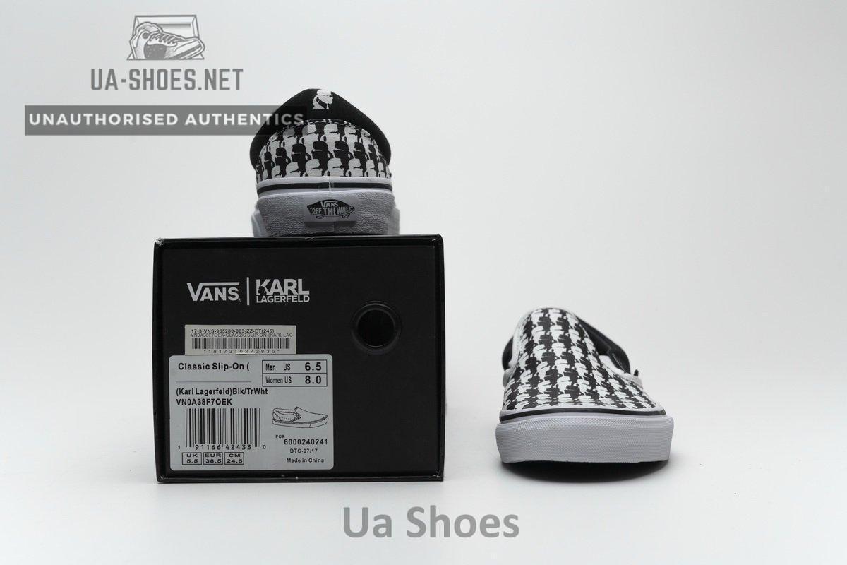 Vans Classic Slip-On Karl Lagerfeld Black White - Image 3