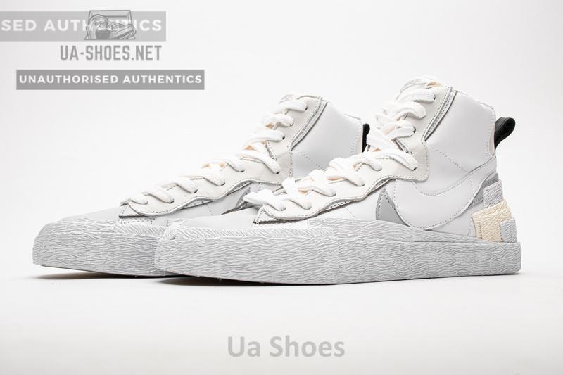 BV0072-100 Sacai x Nike Blazer Mid White Grey - Image 2