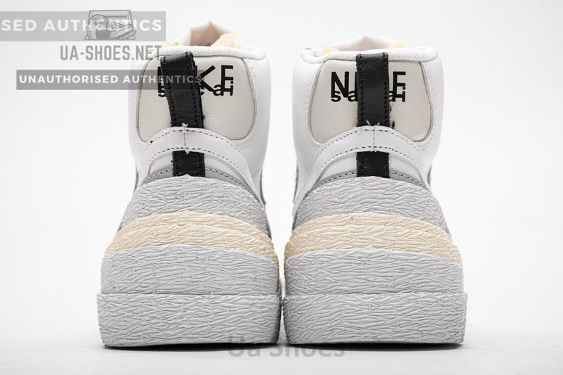 BV0072-100 Sacai x Nike Blazer Mid White Grey - Image 4