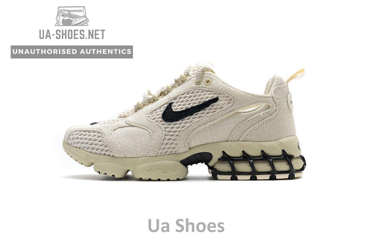 CQ5486-200 Stussy X Nike Air Zoom Spiridon Caged 2 Fossil