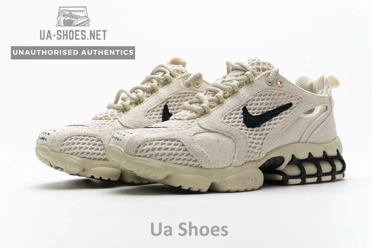 CQ5486-200 Stussy X Nike Air Zoom Spiridon Caged 2 Fossil - Image 5