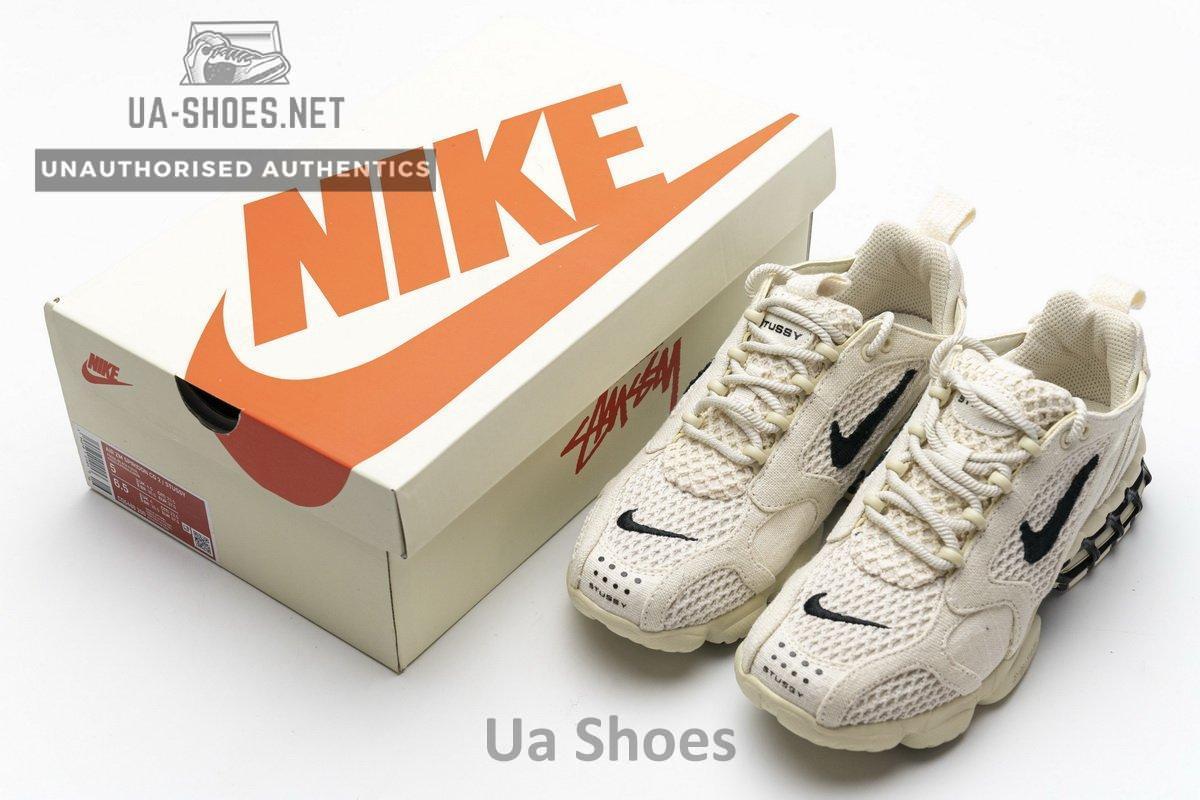 CQ5486-200 Stussy X Nike Air Zoom Spiridon Caged 2 Fossil - Image 3