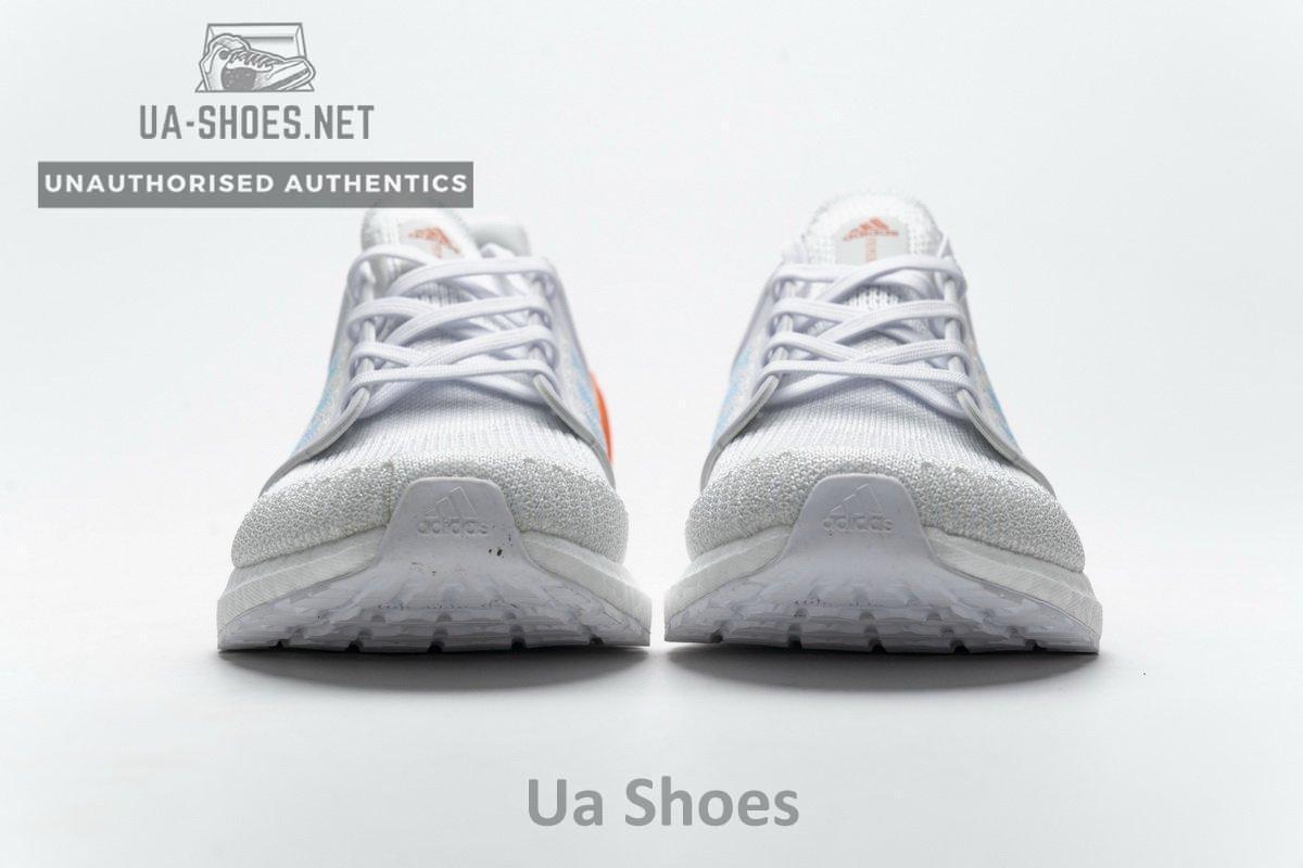 EG0768 adidas Ultra BOOST 20 Primeblue White Blue Orange - Image 4