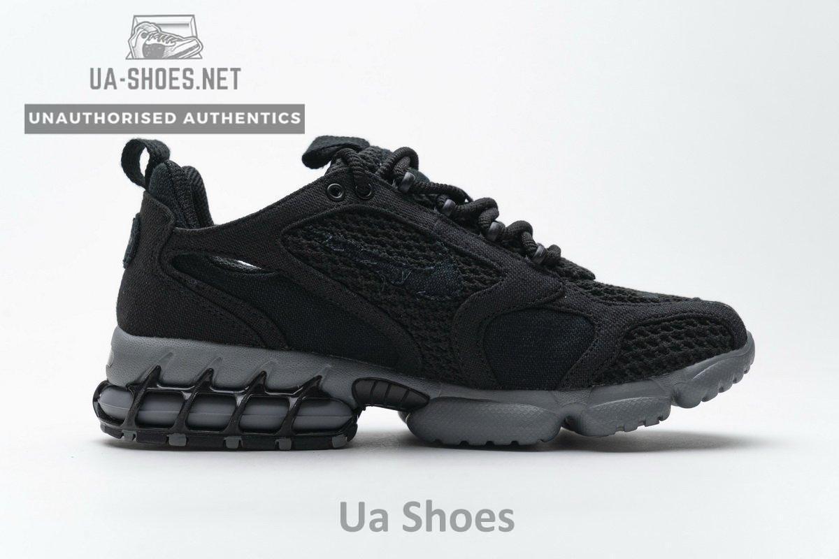 CQ5486-001 Stussy x Nike Air Zoom Spiridon Cage 2 Black Cool Grey - Image 9