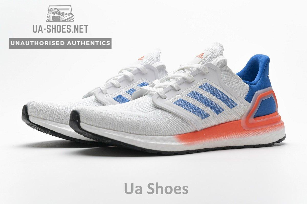 FY3453 adidas Ultra BOOST 20 White Blue - Image 4