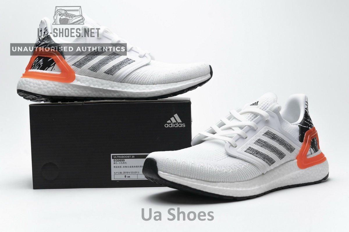 EG0699 adidas Ultra BOOST 20 Splatter White Black - Image 2