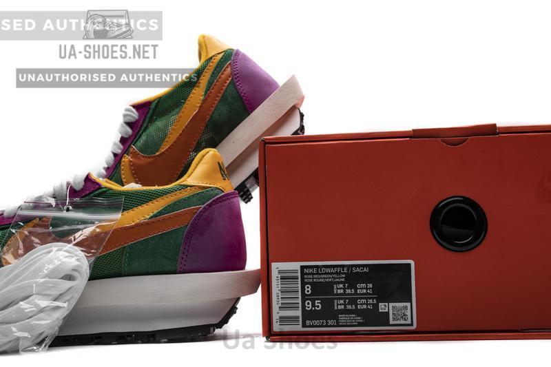 Sacai x Nike LDWaffle GreenPinkOrange BV0073-301 - Image 2