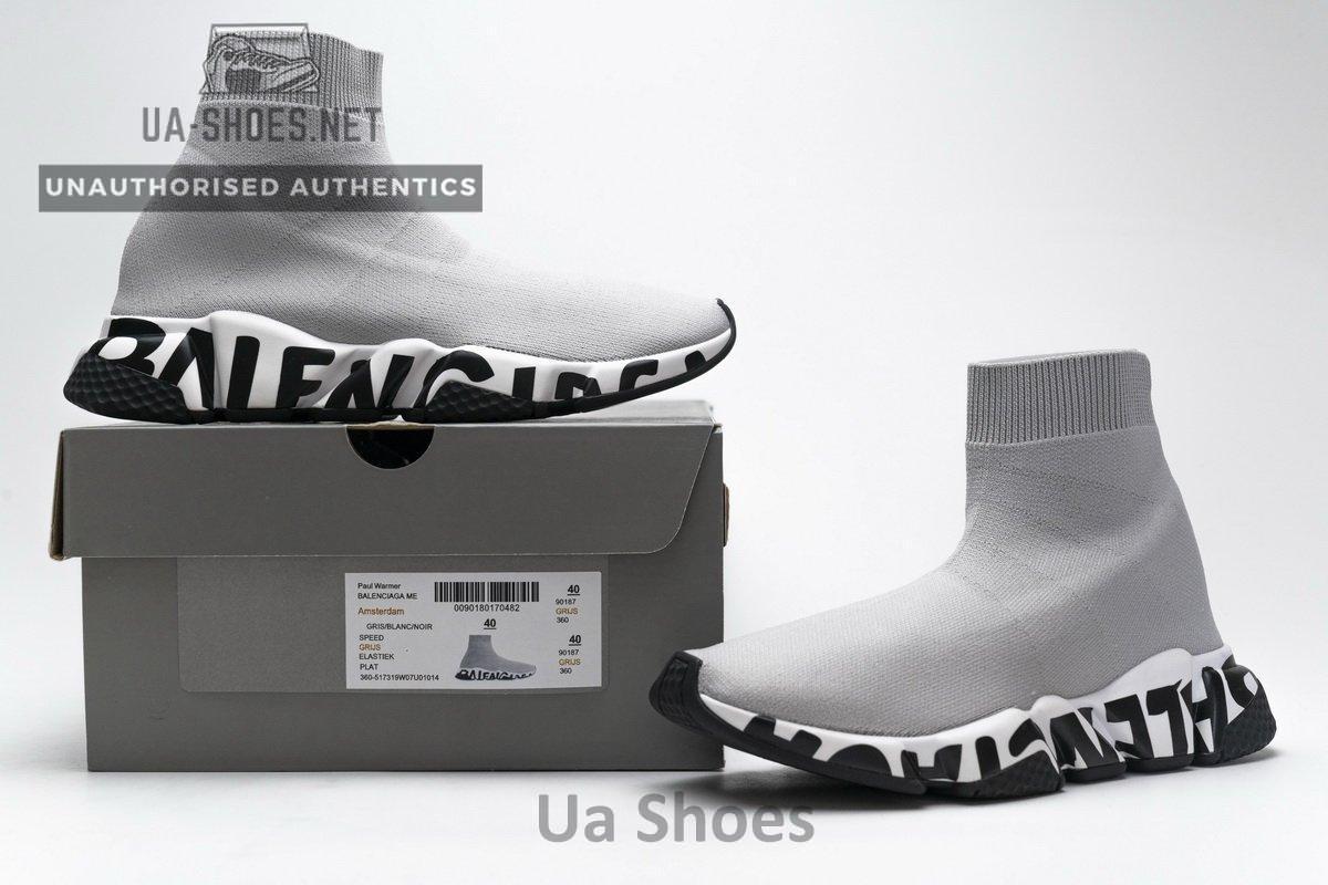 Balenciaga Stretch Mesh High Top Sneaker Grey - Image 2