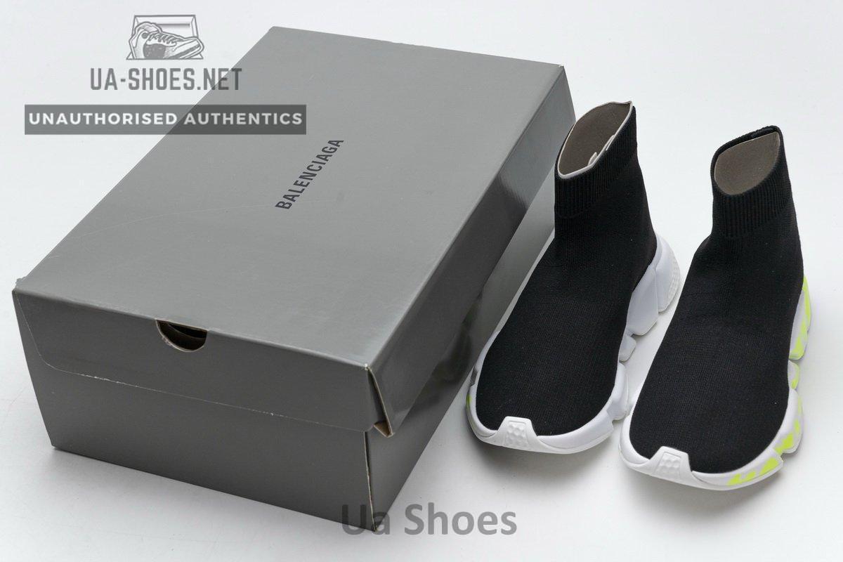 Balenciaga Stretch Mesh High Top Sneaker Black White - Image 3