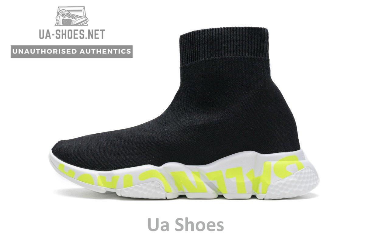 Balenciaga Stretch Mesh High Top Sneaker Black White