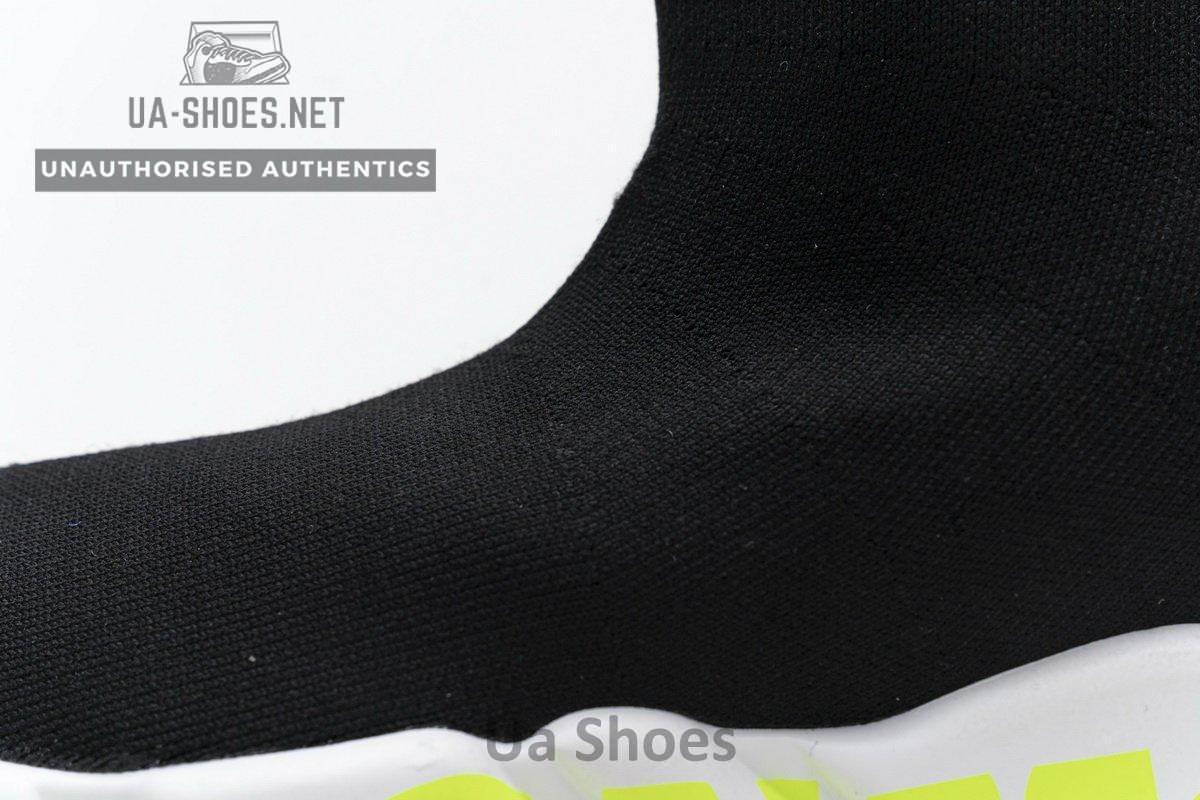 Balenciaga Stretch Mesh High Top Sneaker Black White - Image 12