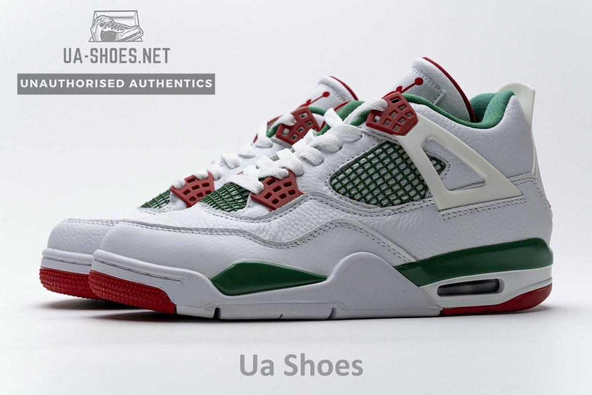 AQ3816-063 Air Jordan 4 Retro White Green Red - Image 6