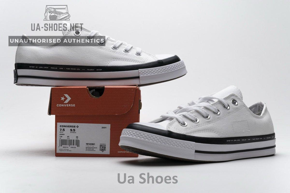 161208C Fragment x Moncler Converse CTAS LIFT OX White - Image 2