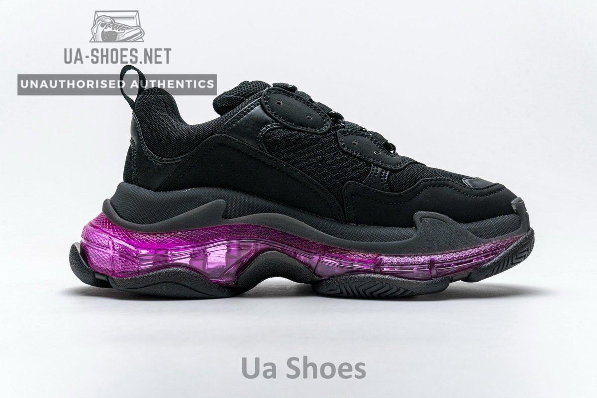 544351 W09O1 0829 Balenciaga Triple S Black Plum Red - Image 10