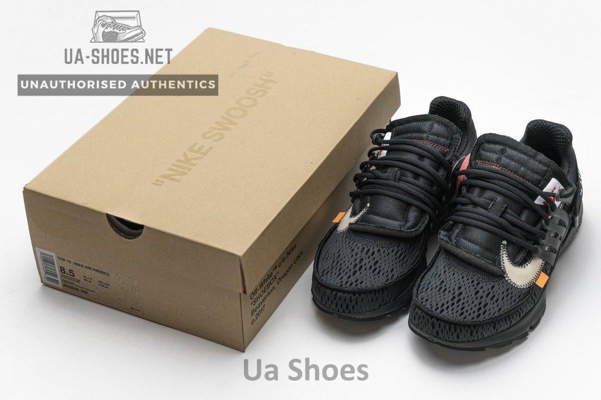 AA3830-002 OFF-WHITE x Nike Air Presto Black - Image 3