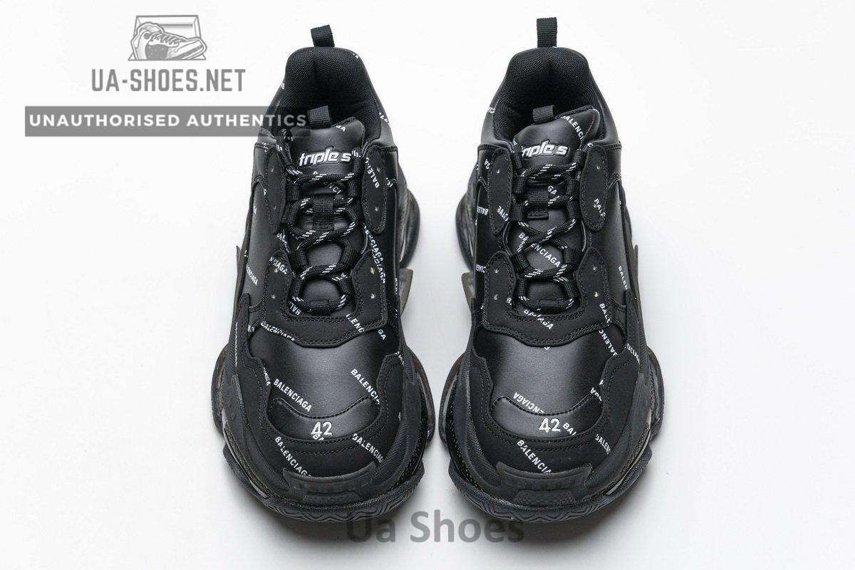 524039 W09E1 2021 Balenciaga Triple S Letter Black - Image 4