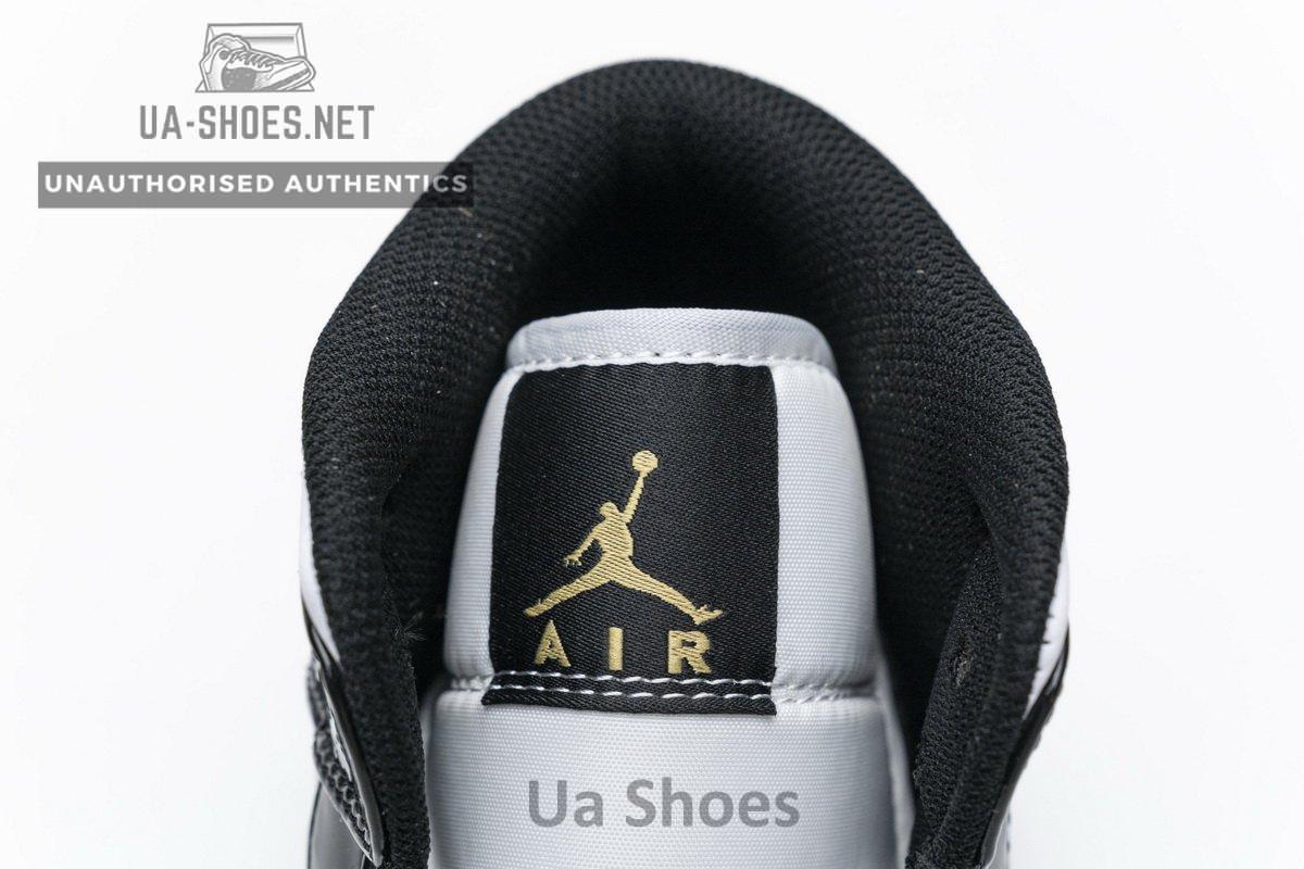 852542-007 Air Jordan 1 Mid Gold Patent Leather - Image 8