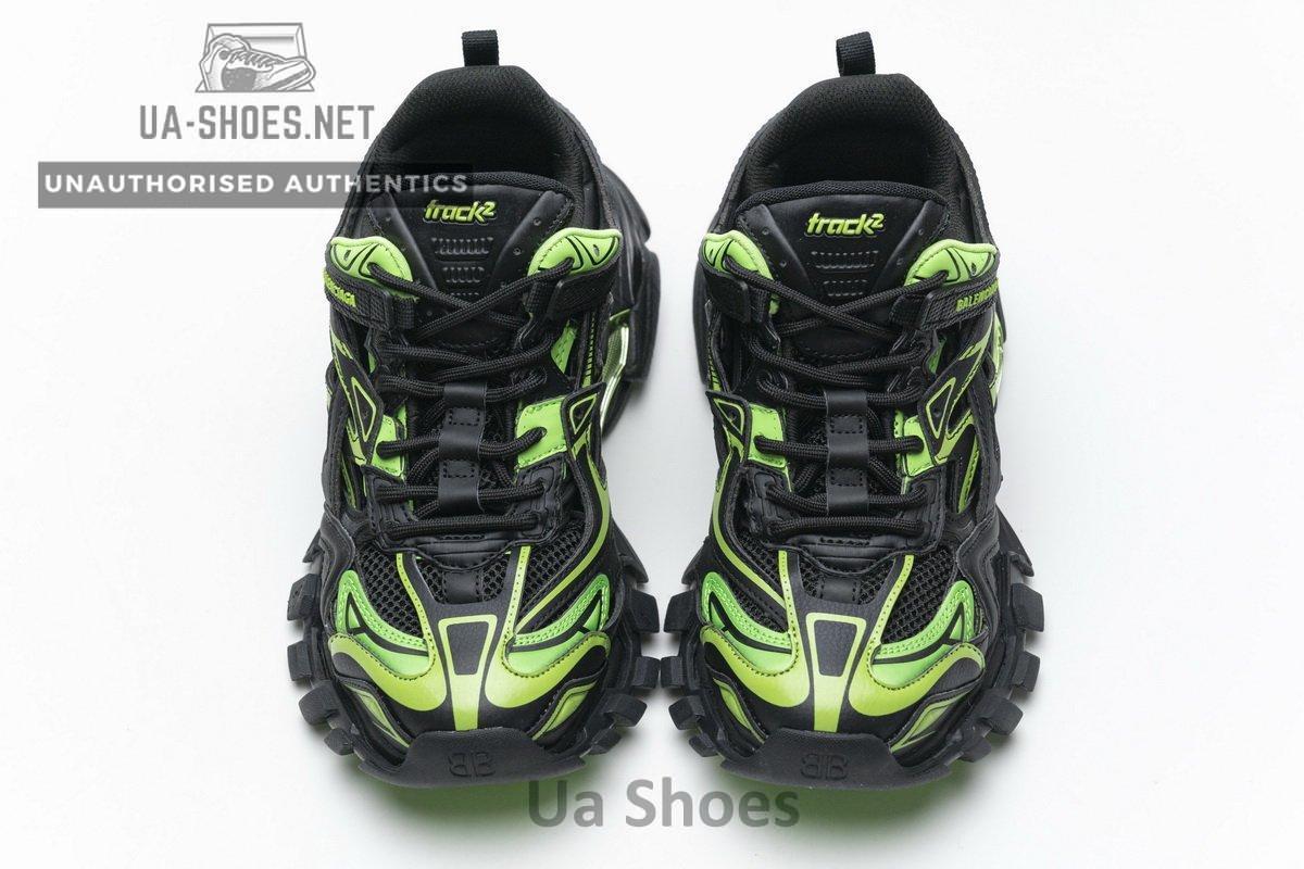 568615 W2GN1 1012 Blenciaga Track 2 Sneaker Black Green - Image 4