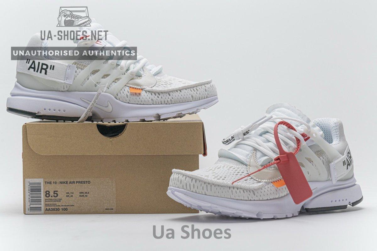 AA3830-100 OFF-WHITE x Nike Air Presto White - Image 2