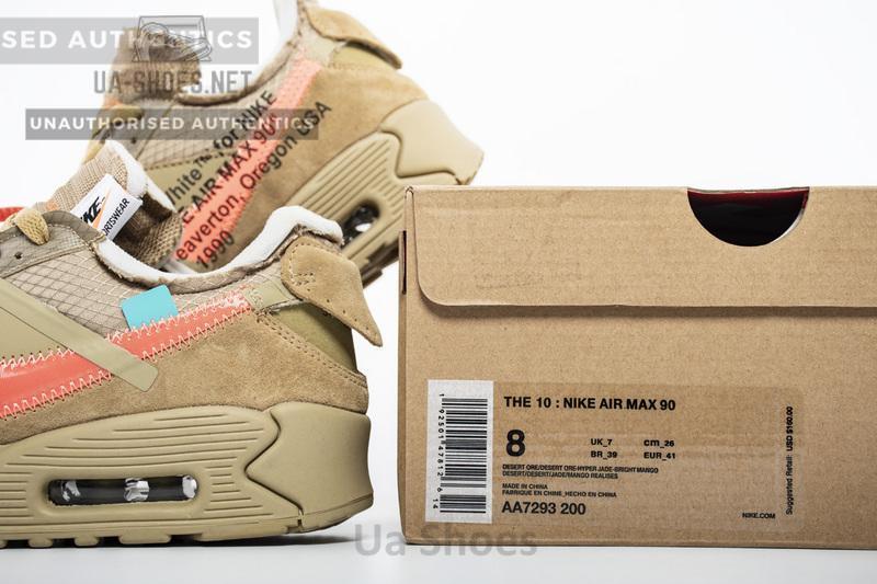 OFF-WHITE x Nike Air Max 90 “Desert Ore” Release Date AA7293-200 - Image 7
