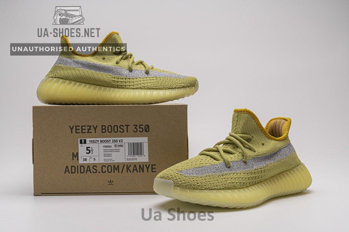 FX9034 adidas Yeezy Boost 350 V2 “Marsh”Real Boost - Image 9