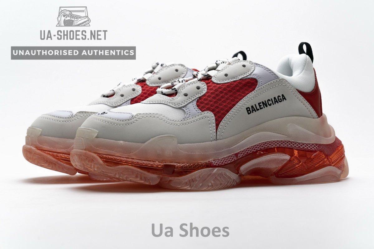 544351 W09E1 4552 Balenciaga Triple S White Red - Image 7