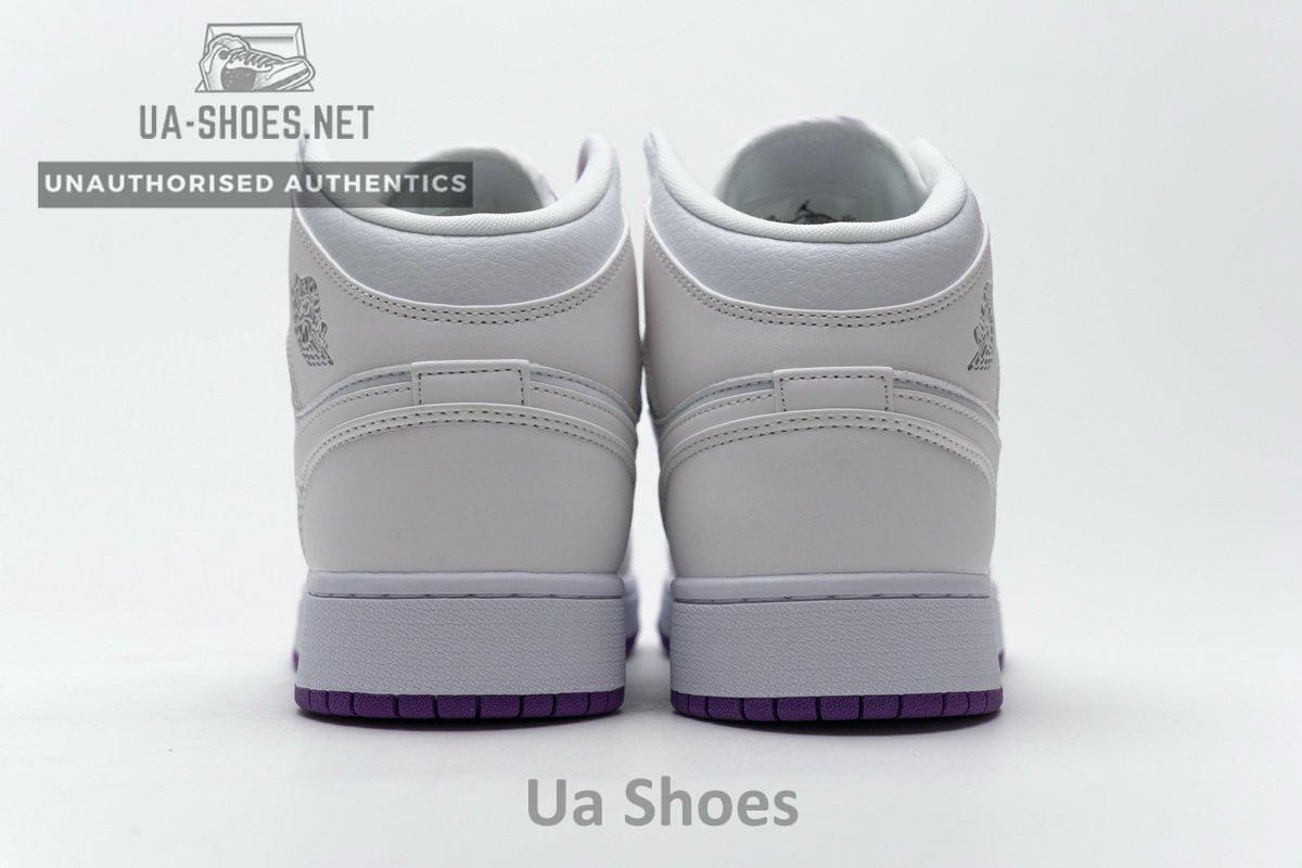 555112-100 Air Jordan 1 Mid SE White Fuchsia Blast - Image 7