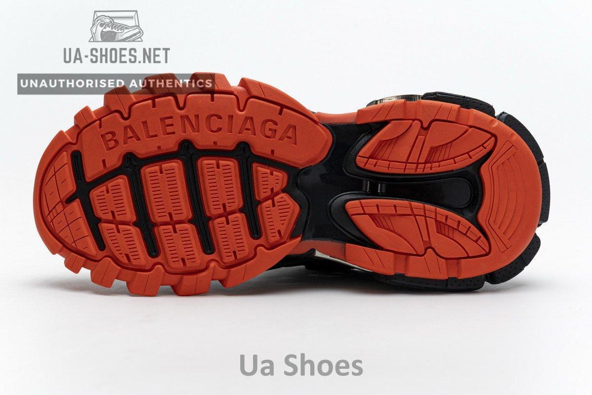 570391 W2GN1 2002 Blenciaga Track 2 Sneaker Dark Grey Orange - Image 9