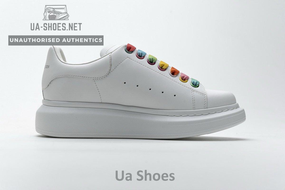 462214 WHGP7 9001 Alexander McQueen Sneaker White Rainbow - Image 4