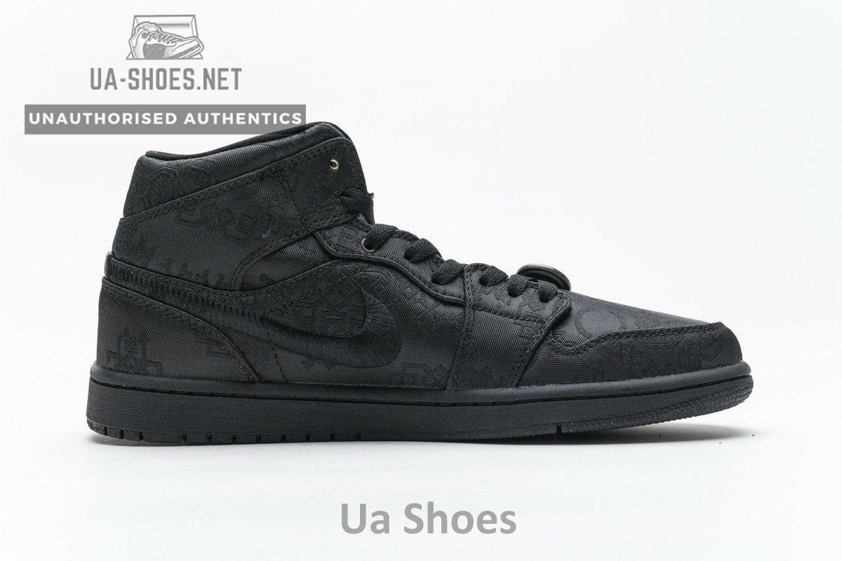 CU2804-300 Edison Chen x Air Jordan 1 Mid “Fearless Black” - Image 13