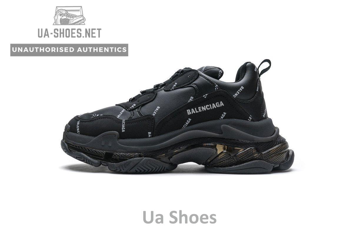 524039 W09E1 2021 Balenciaga Triple S Letter Black