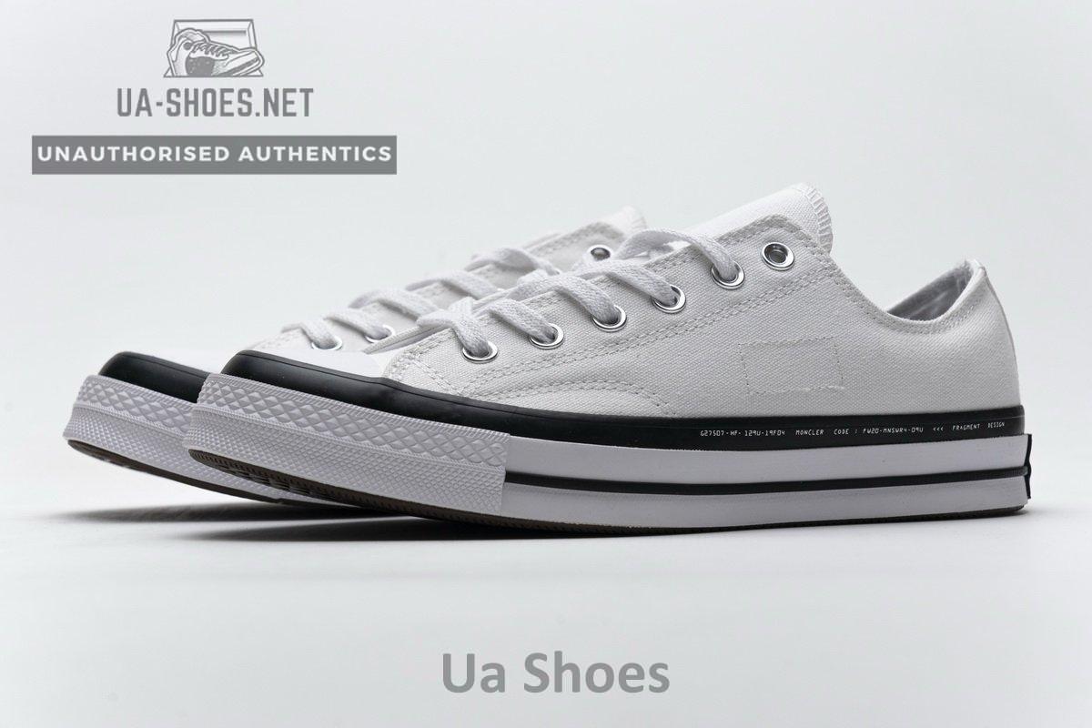 161208C Fragment x Moncler Converse CTAS LIFT OX White - Image 6