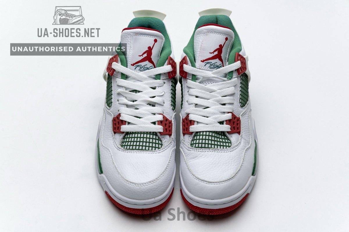 AQ3816-063 Air Jordan 4 Retro White Green Red - Image 4