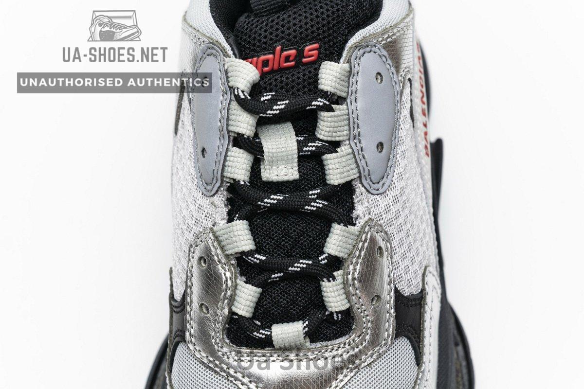 541624 W09E1 7320 Balenciaga Triple S Black Silver2 - Image 8