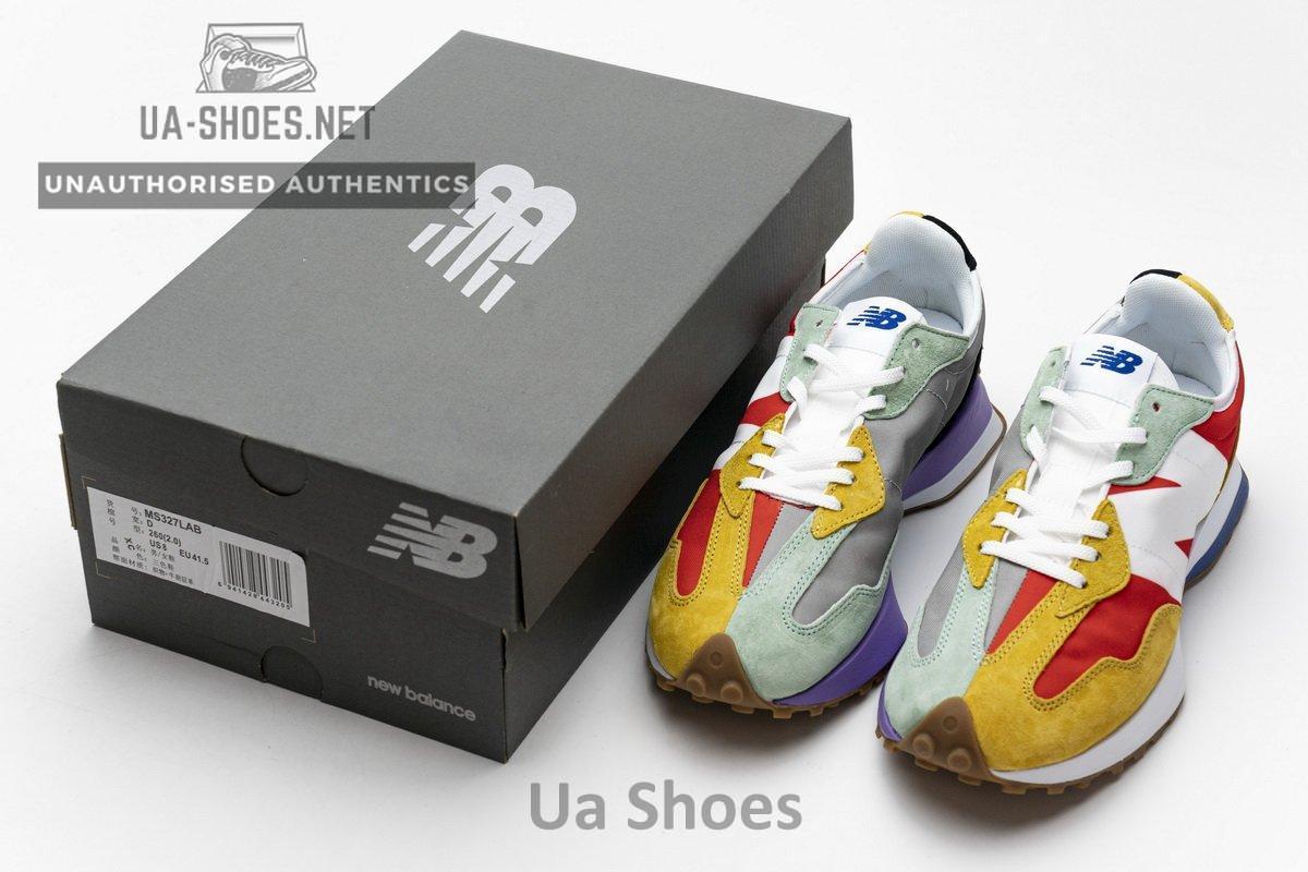 NB327LAB New Balance White Red Yellow - Image 3