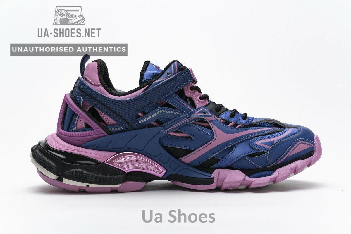 570391 W2GN3 4050 Blenciaga Track 2 Sneaker Blue Pink - Image 9