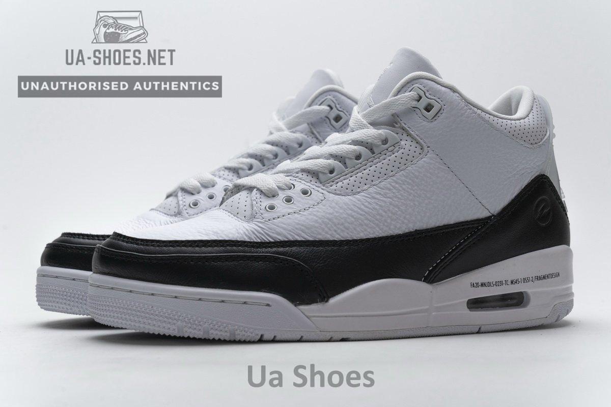 DA3595-100 Fragment Design x Air Jordan 3 Black White - Image 6