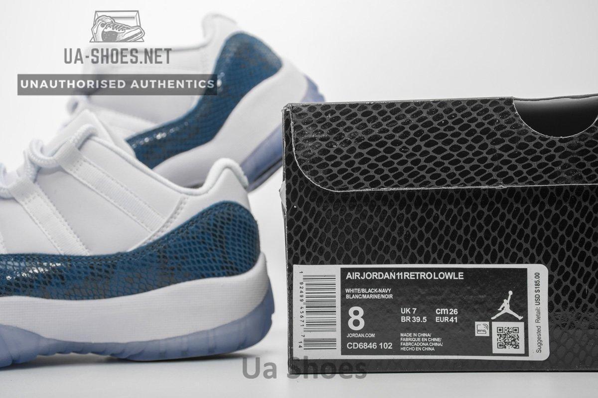 Air Jordan 11 Low “Navy Blue Snakeskin”CD6846-102 - Image 2