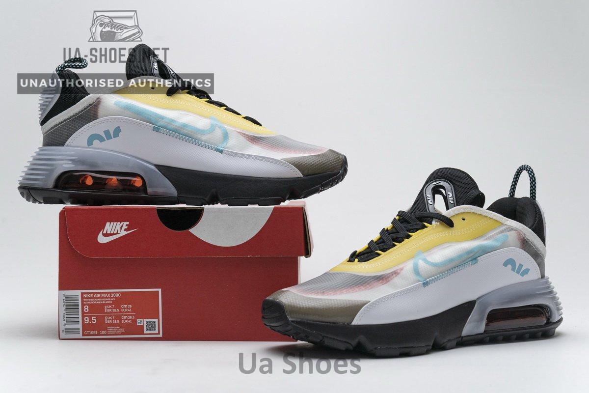 CT1091-100 Nike Air Max 2090 Speed Yellow Aqua - Image 2