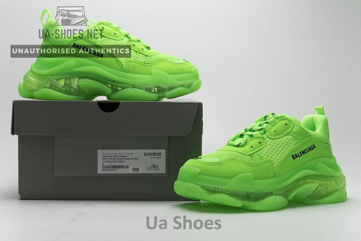 544351 W09O1 3802 Balenciaga Triple S Fluorescent Green - Image 3