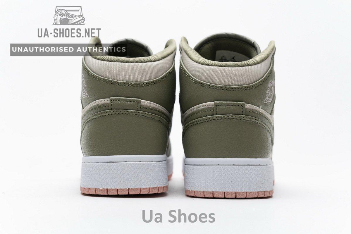 555112-225 Air Jordan 1 Mid GS Trooper Bleached Coral - Image 7