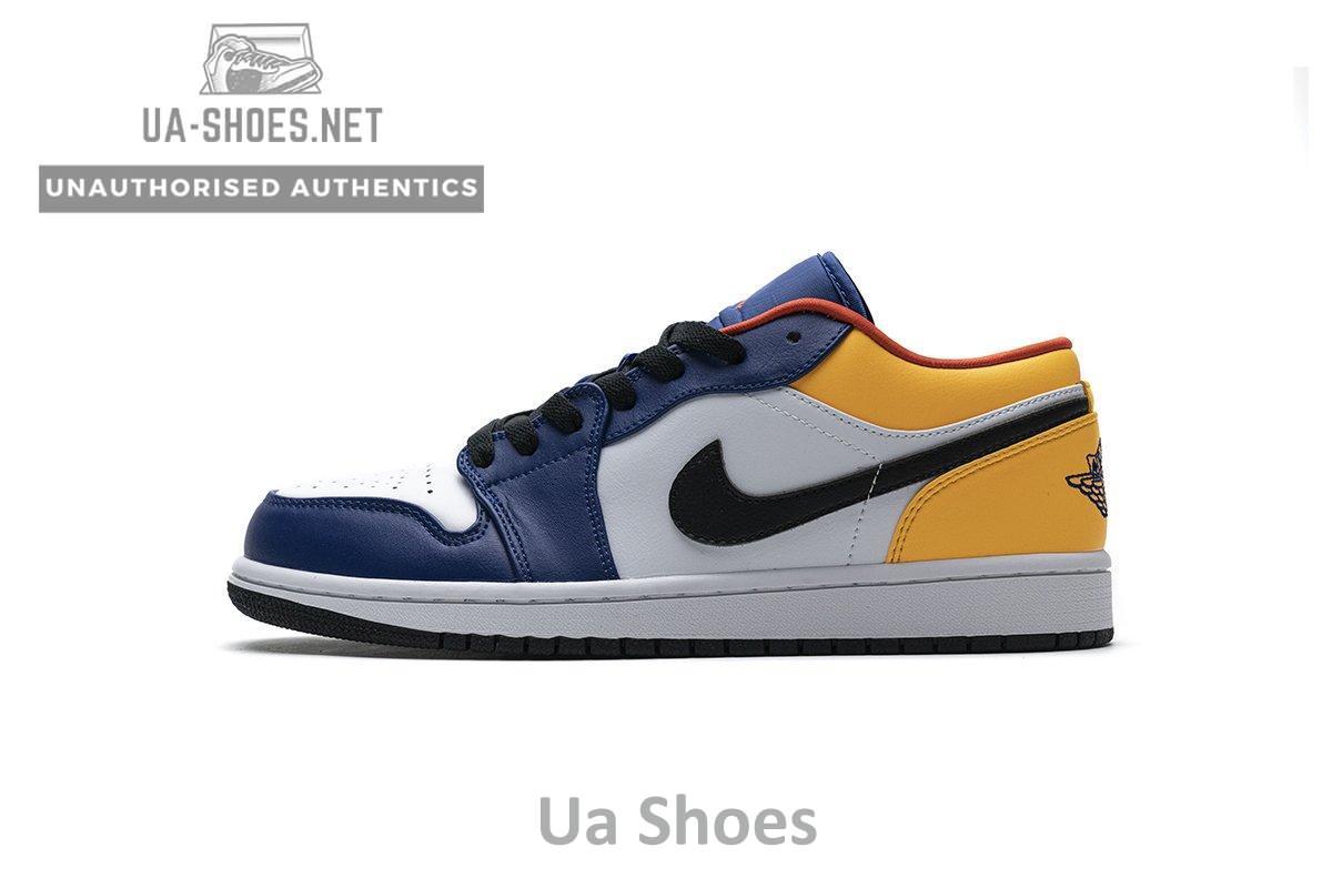 553558-123 Air Jordan 1 Low Blue Yellow Orange