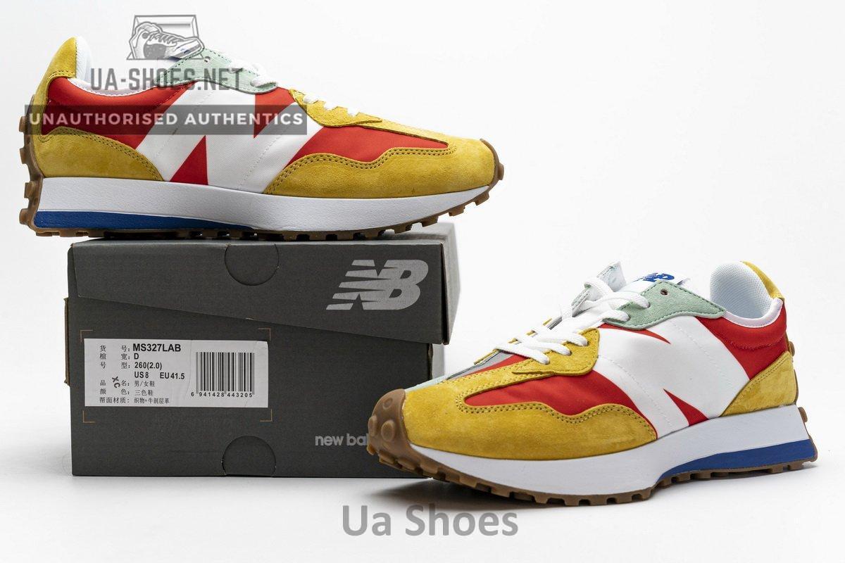 NB327LAB New Balance White Red Yellow - Image 2