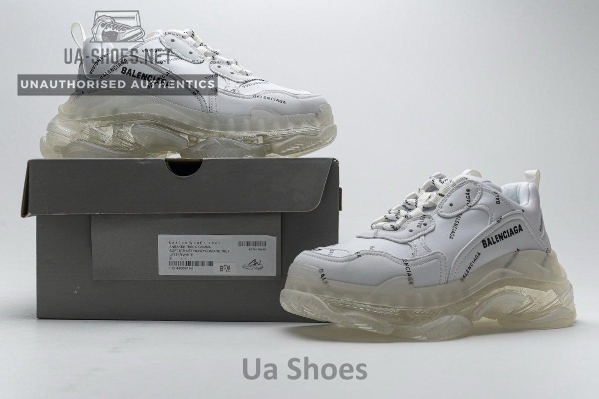 524039 W09E1 2021 Balenciaga Triple S Letter White - Image 5