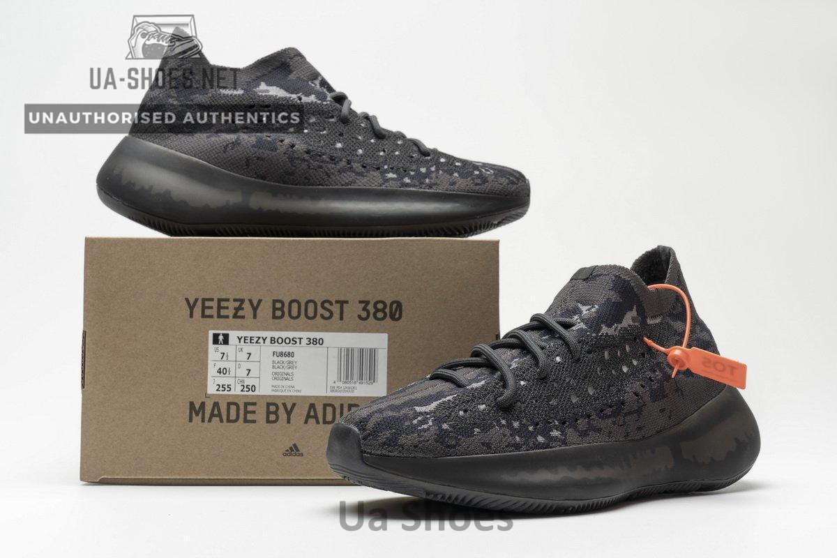 FU8680 adidas Yeezy Boost 380 Black Grey Real Boost - Image 8
